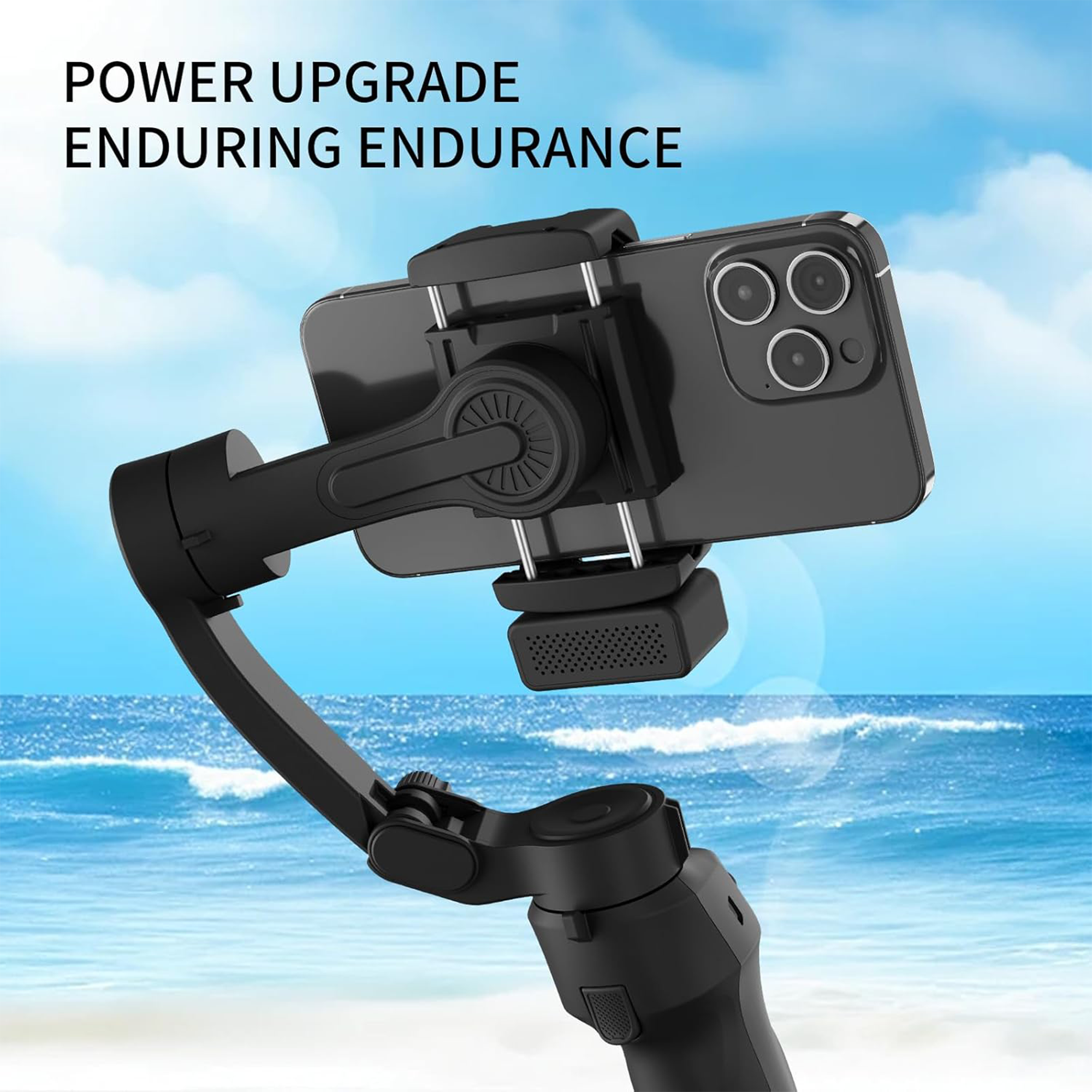 Gimbal Stabilizer for Smartphone Portable Foldable 3-Axis Phone Gimbal for Android & iPhone with Tripod Fill Light Face and Object AI Tracking for Vlo