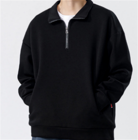 185 Round Neck Sweatshirt for Men Spring and Autumn Style Loose Solid