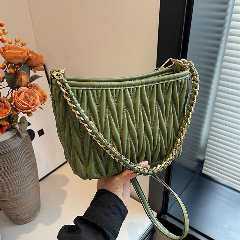 Designer Bucket for Women 2025 New Korean Trendy Fashion Pleated Cloud bags High-Quality Texture Single Shoulder Luxury Crossbody Bag