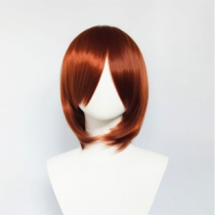 Elasticated Base Full-Length Dark Brown Fiberized Hairstyle Wig Ideal For Character Reenactments