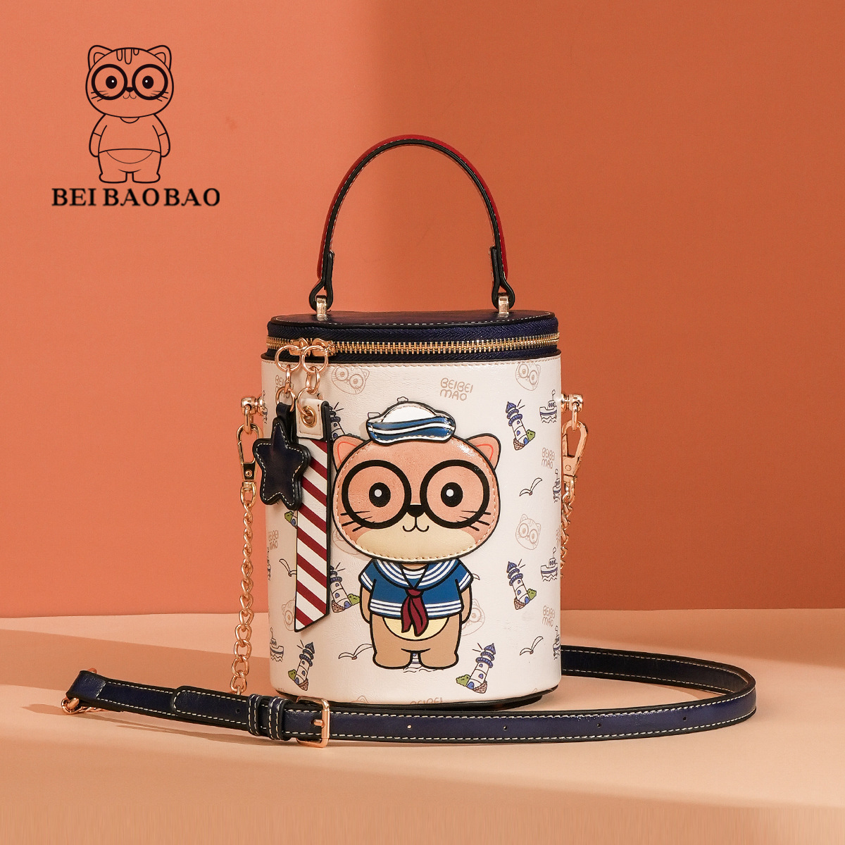 New Cartoon Cat Design Handbag Trendy Women's Crossbody Shoulder Bag ddmymoon