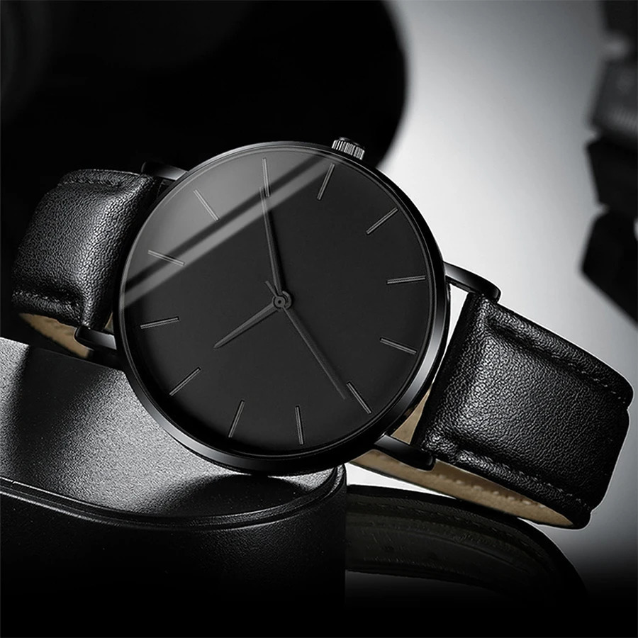 Men Business Watches Fashion Leather Band Mens Quartz Watch Relogio Masculino 250807