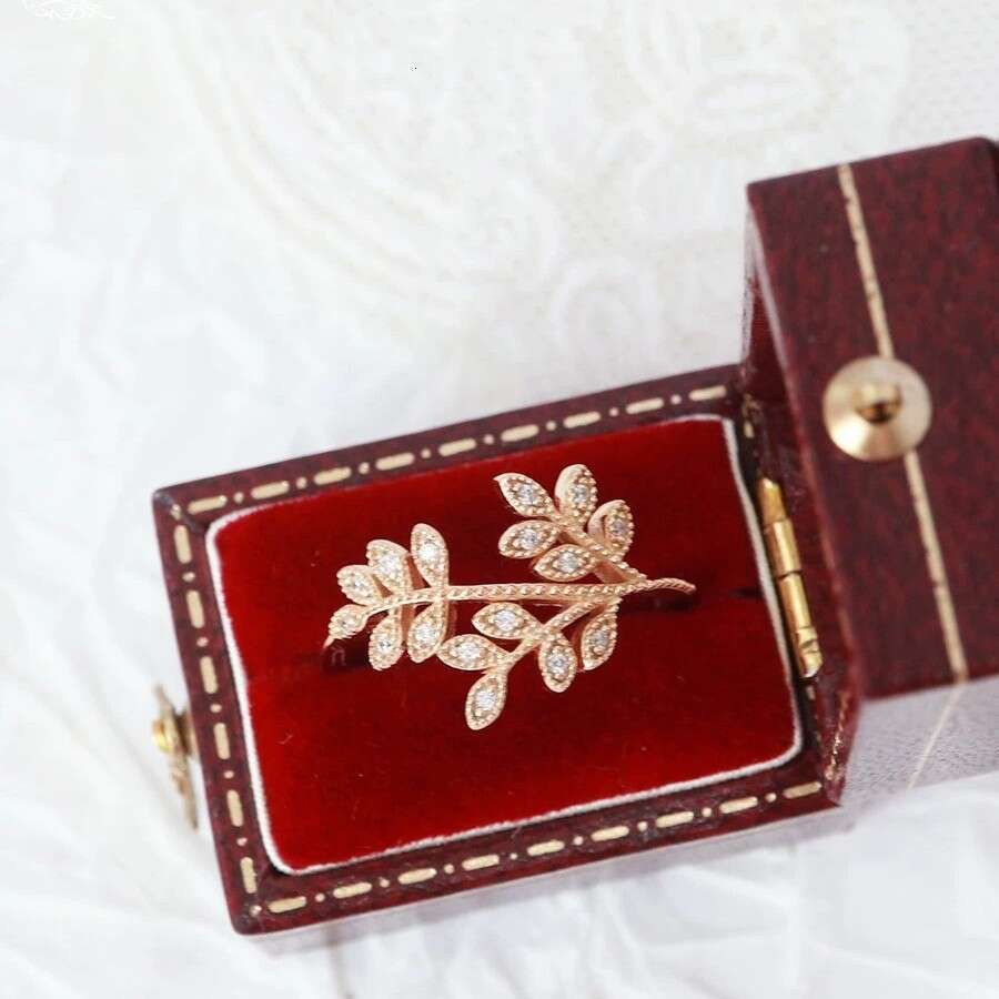 New Trendy Fashion Versatile Tree Branch for Women Ins Style Elegant Niche High-end Light Luxury Jewelry Women's Ring