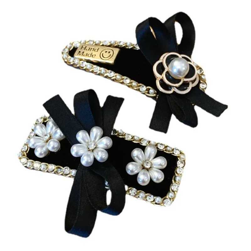 Korean Sweet Camellia Flower BB Hair Clip Perfect for Women Girls Bow Pearl Elegant Jewelry Accessories Hair Clip for Women Y250808