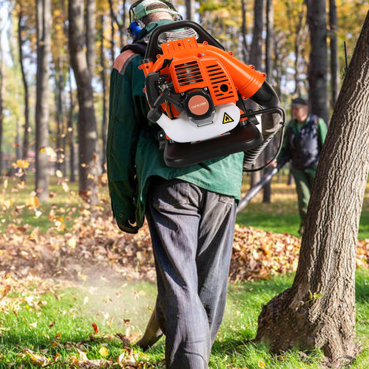 Air-cooled two-stroke gas engine, backpack blade blower, high-power two-stroke strong wind ABS garden backpack style snow blower