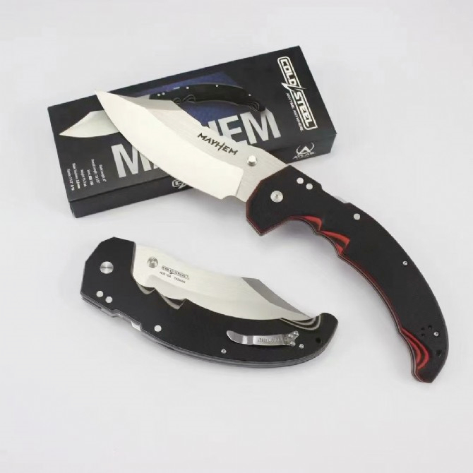 Large Folding Knife S35VN Satin Tanto Blade CNC GRN Handle Outdoor Camping Hiking Survival Tactical Knives