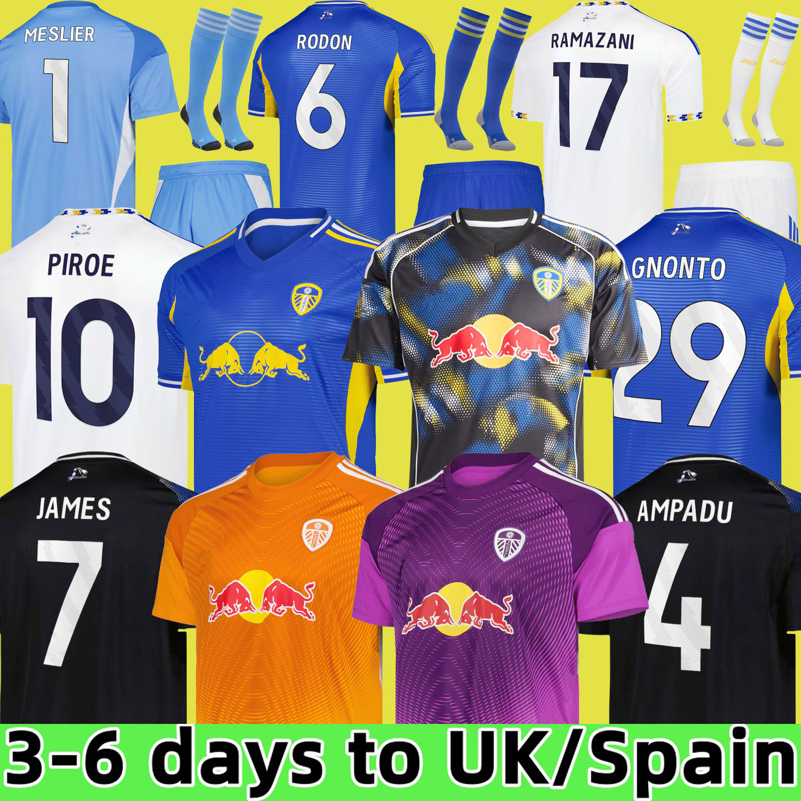 25 26 fans player AMPADU Llorente Soccer Jerseys STRUIJK PIROE AARONSON MATEO JOSEPH Football Shirt 2025 Uniforms Men Kids Kits RODON ROTHWELL BAMFORD