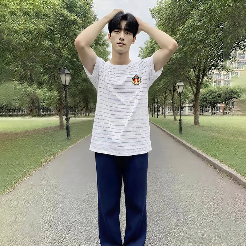 Summer casual school uniform men's and women's customized set manufacturer