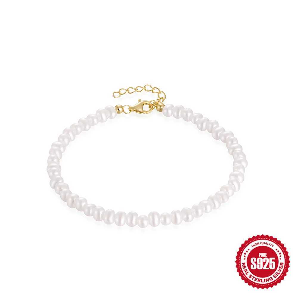 925 Sterling Silver Bracelet with White Baroque Pearl for Women High Quality Adjustable Vintage Female Wedding Jewelry Z250807
