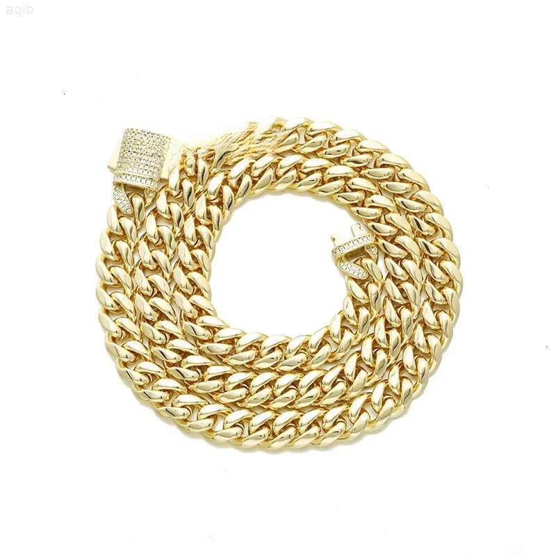 10mm 12mm Iced Out Vvs Moissanite S Sterling Sier Miami Cuban Link Chain 14k Plated Gold Men Hiphop Necklace