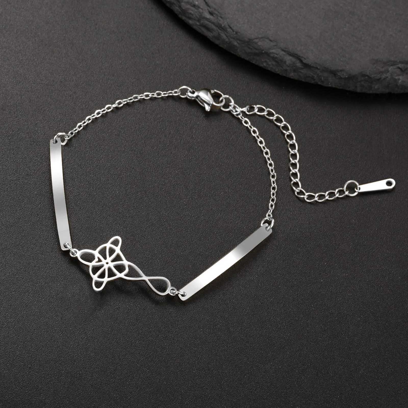 Love Witch Knot Pendant Bracelet Stainless Steel Womens Creative Fashion Jewelry Celtic Knot Talisman Christmas Jewelry Gift Z250807