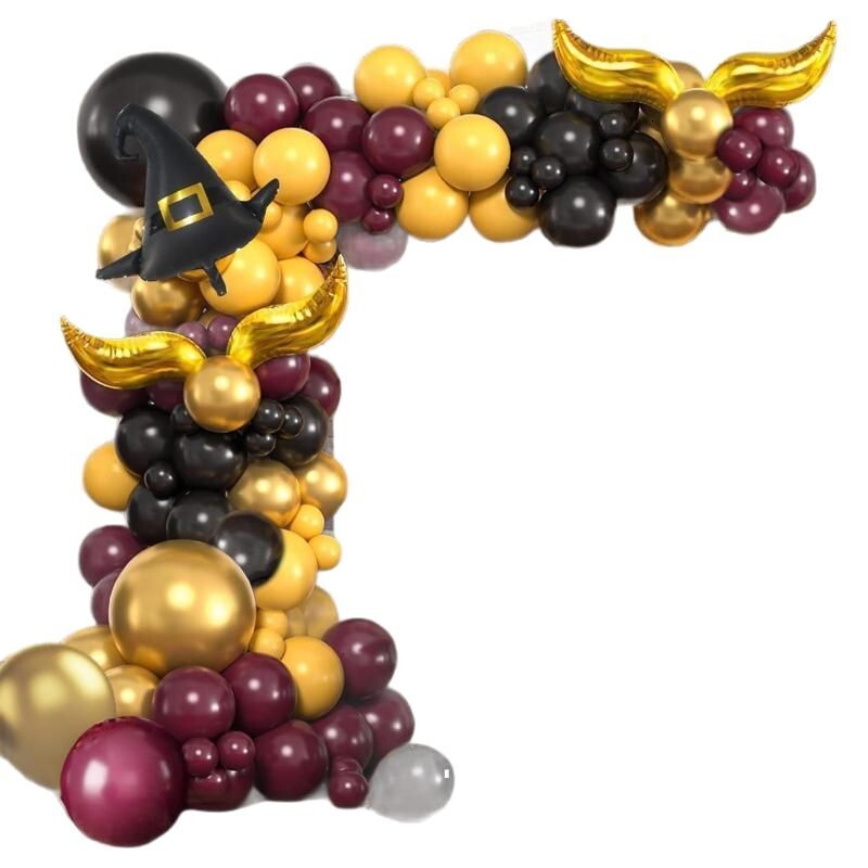 Magic Wizard Hat Kit Bury Gold Balloon Halloween Theme Venue Layout