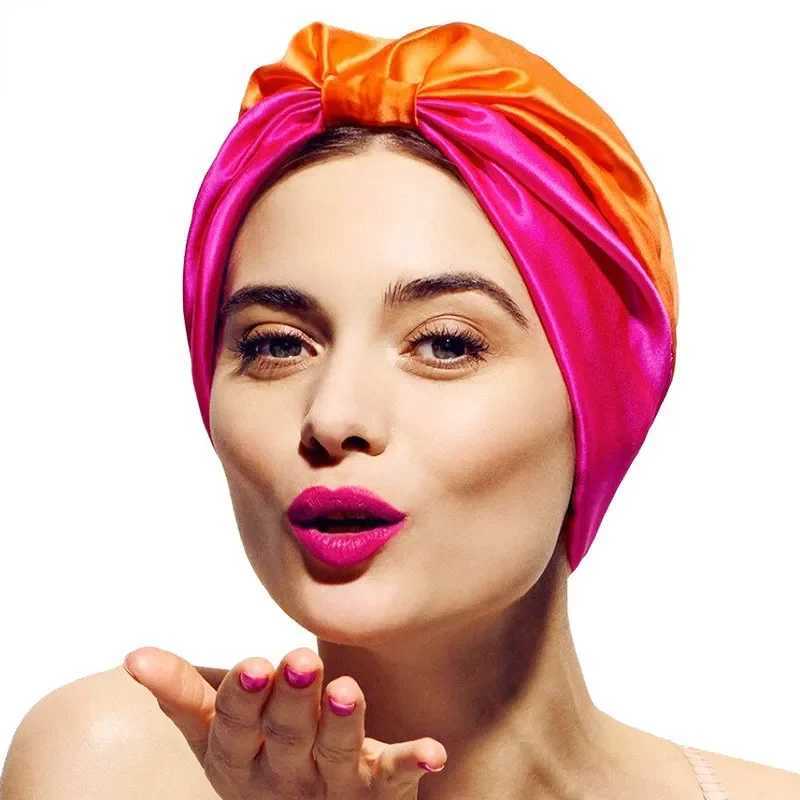 Natural Mulberry Silk Night Cap Sleeping Pure Hair Wrap Beanie For Women Girl Z250808