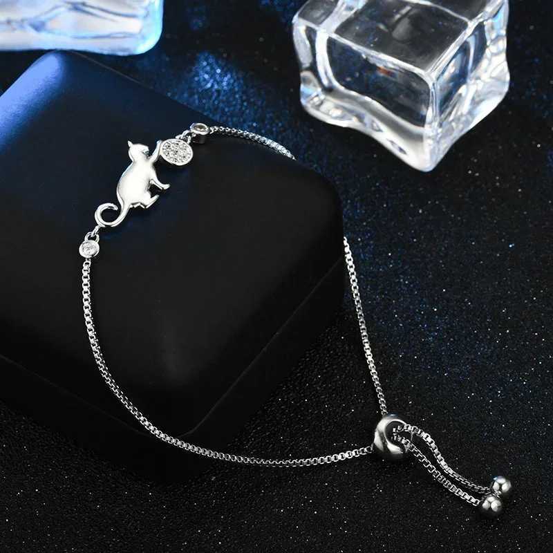 Delysia King Fashion Cubic Zirconia Crystal Cat Ball Bracelet Womens Fashion Korean Jewelry Gifts Z250807