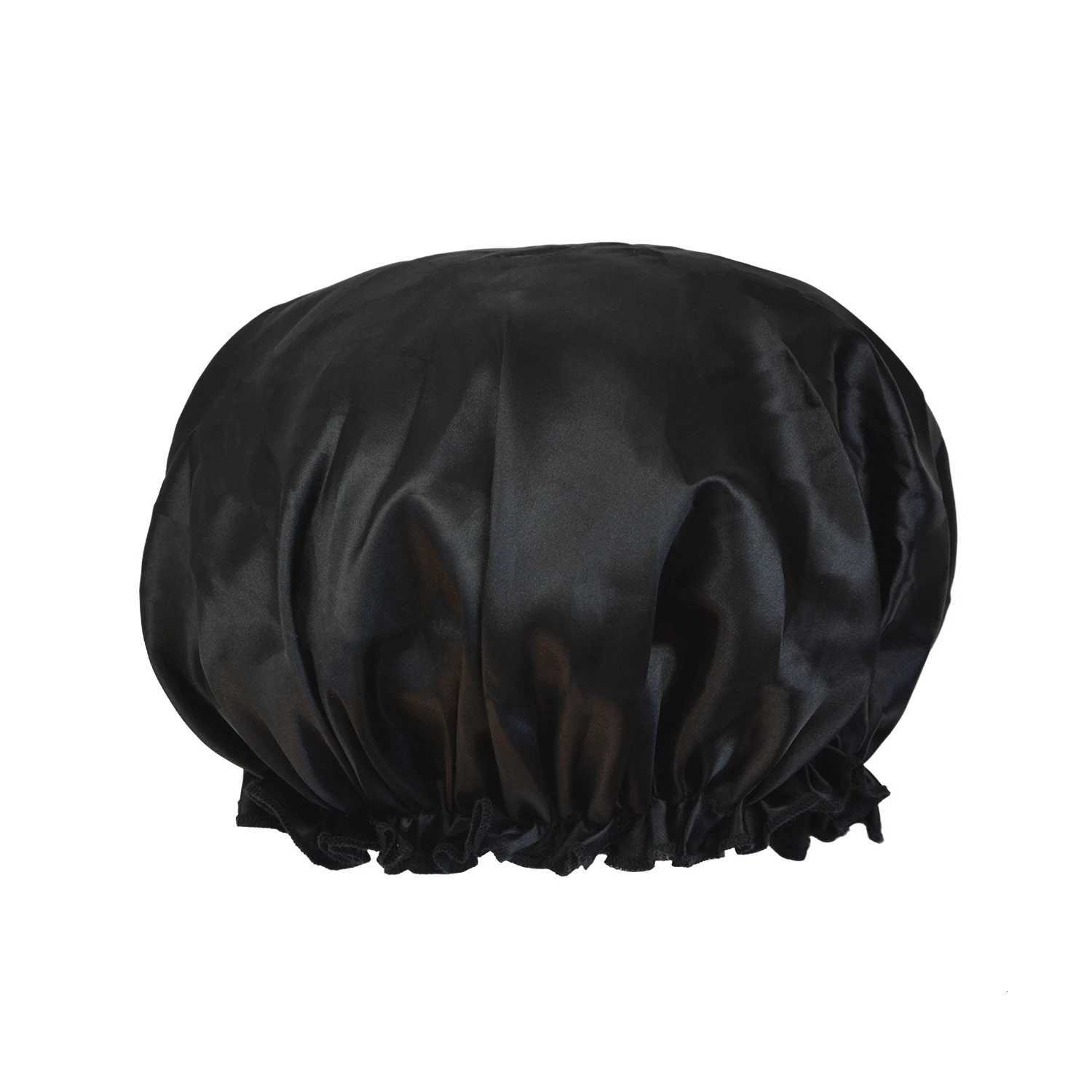 Satin Night Sleep Cap Elastic Band Cap Head Cover Hair Care Wig for Women Soft Silk Hat Wig Accessories Z250808