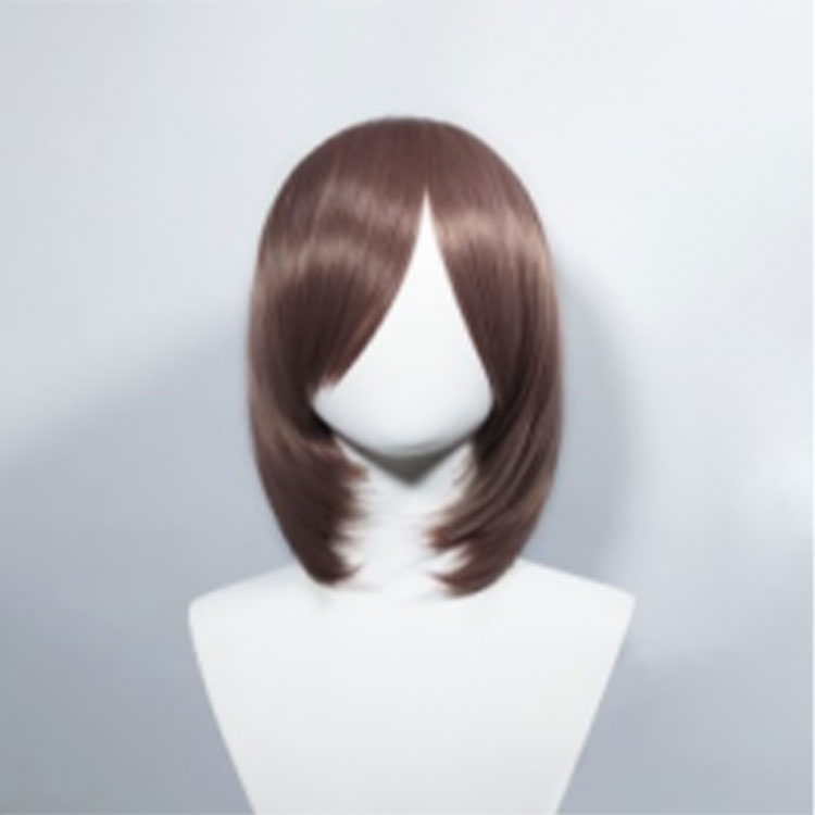 Full-Length Wavy Dark Brown Fiberglass Wig - Perfect for Historical Characters