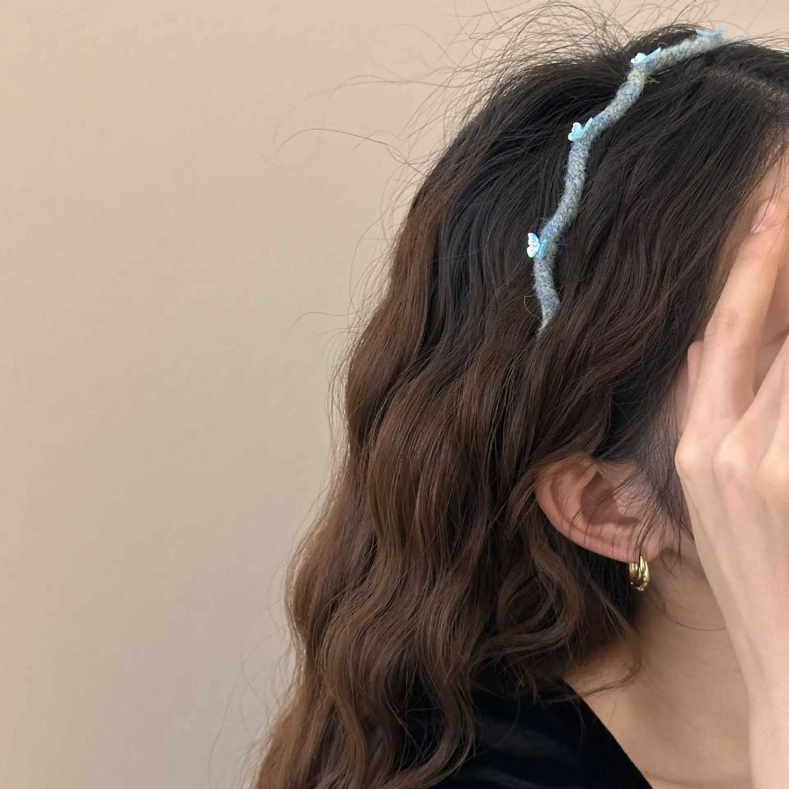 French Style Handmade Wool Waves Hair Fairy Cute Simple Temperament Exquisite Pearls Hair Accessories 2024 New Y250808