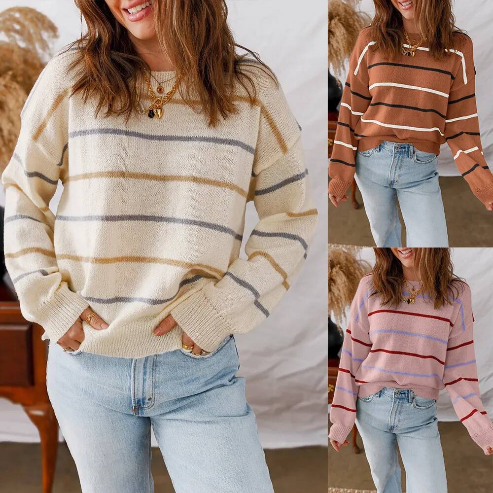 Casual Loose For Woman Winter Trend Women's Long Sleeve Knitting Sweater Knitwear Pullovers Vintage Female Tops Clothes dongdumaoyi