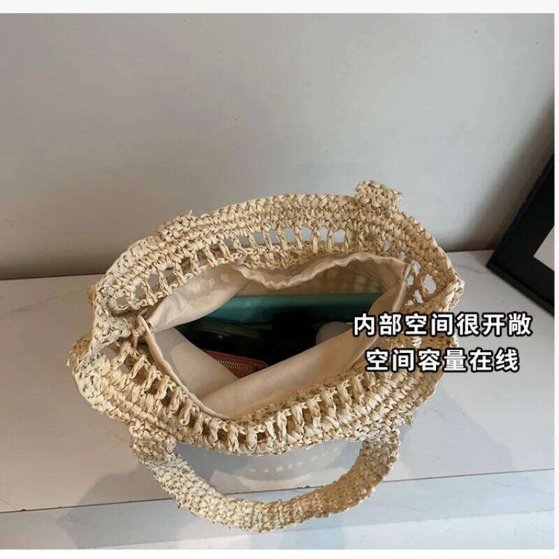 Designer bag Luxury bag Fashion Straw Women Summer Hollow Woven Shoulder Bag Large Capacity Letter Tote Handbag Holiday Beach Bags