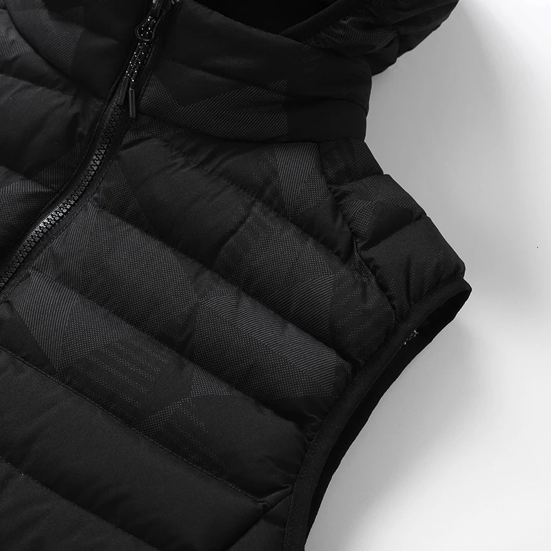 Down Cotton Casual Trend Detachable Hood with Thickened Warm Vest Mens Warm hood Collar Jacket Sleeveless Vest Mens 250804
