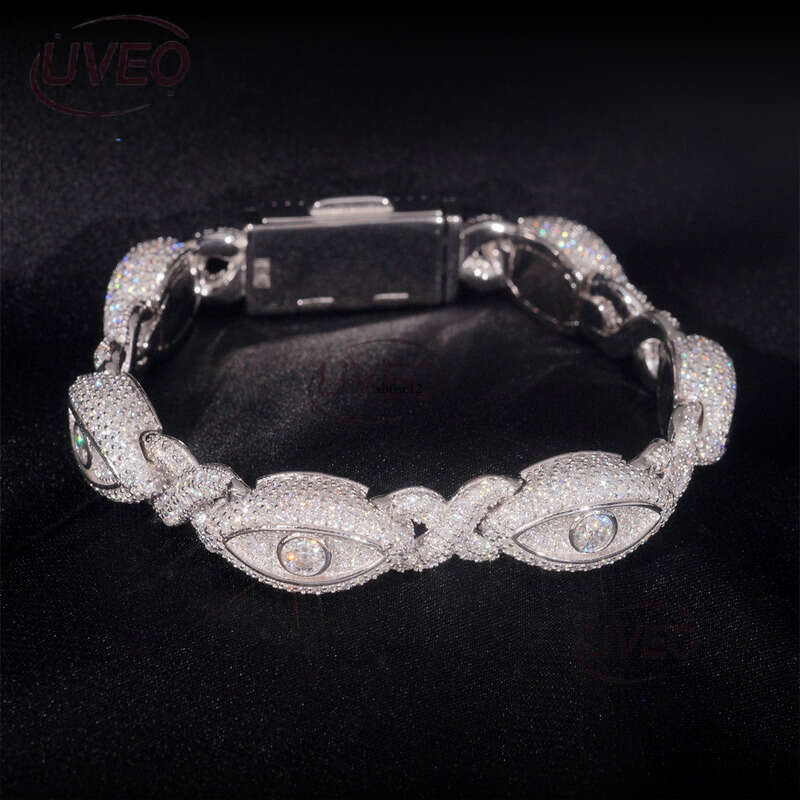 Iced Out Jewelry VVS Gold Moissanite Cuban Chain Hip Hop Pass Diamond Tester Pendant Cuban Link Chains Women Mens High Quality Gift Moissanite Chain