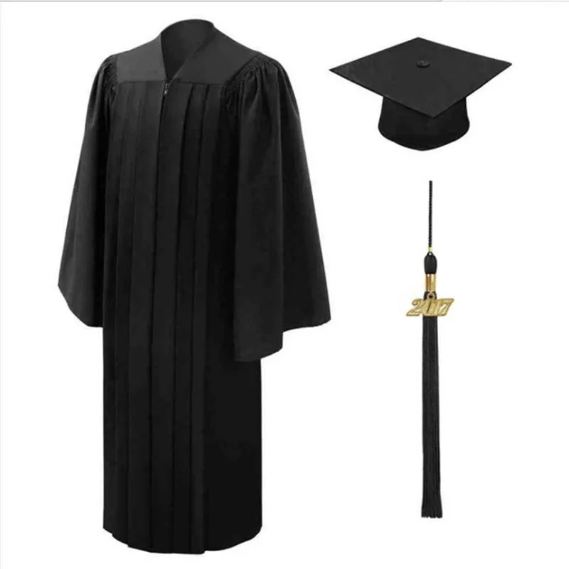 Adult University Graduation Robe School Uniform Unisex Gown Cap Po Ceremony Dress College Women Men Costume Set Suit 250729