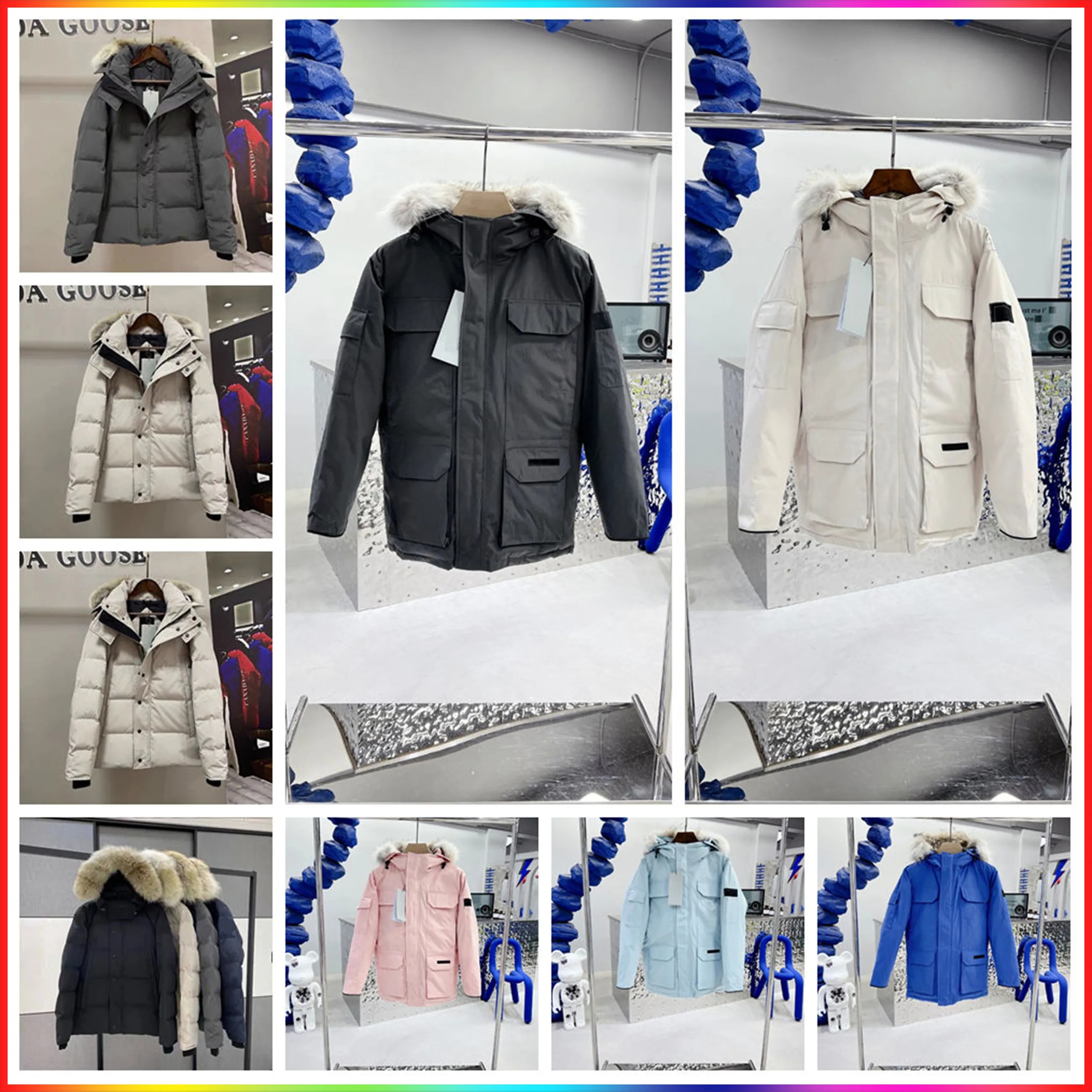 2025 Winter Puffer Jacket Coat Mens Parkas down Jacket real wolf Fur Hooded doudoune coat Budge Size parka Windbreaker Warm Men Zipper Thick goose Jackets man's Coats