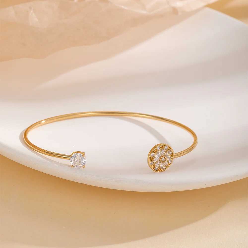 Korean Style Jewelry Bracelet Open Gold-plated Adjustable Bracelet Simple and Versatile Ready for Wholesale Z250807