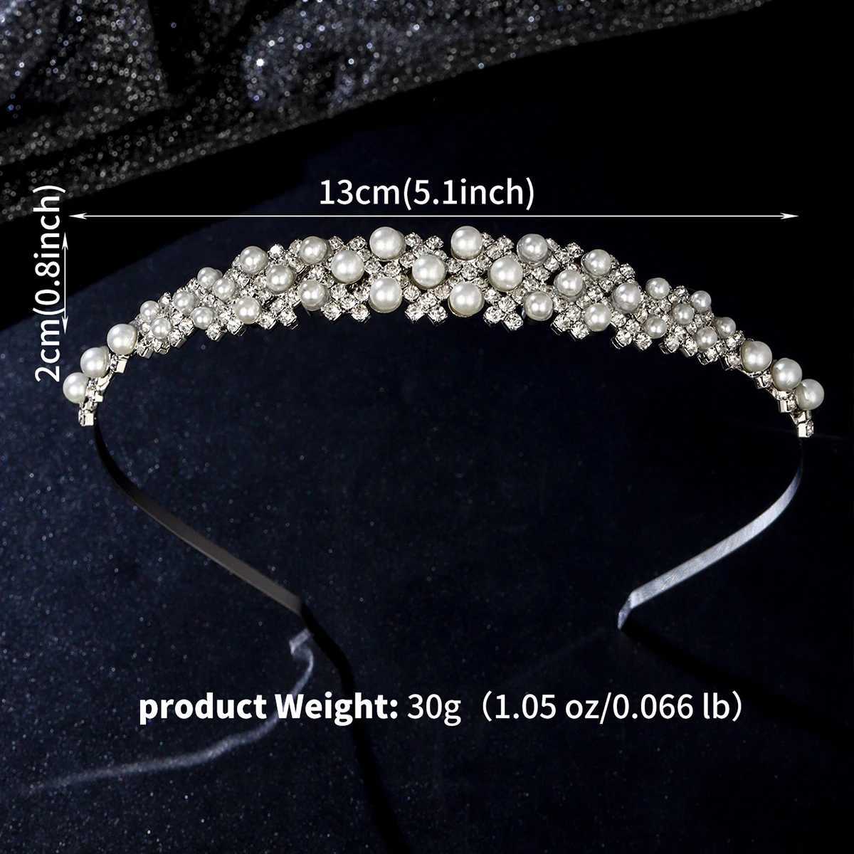 Sier Pearl Rhinestone Crown Fashionable Daily Hair Bands Party Birthday Classic from Accessories Bridesmaid Gifts Y250808