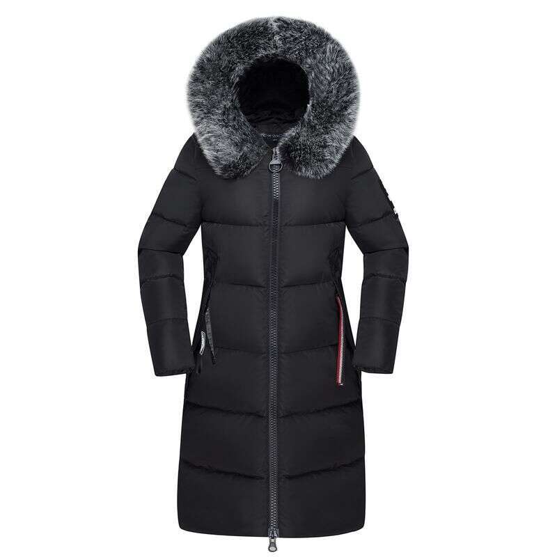 Women's Clothing New Padded For Women Long Styledown Thickened Over The Knee Fur Collar Cotton Jacket Soft Winter Coat