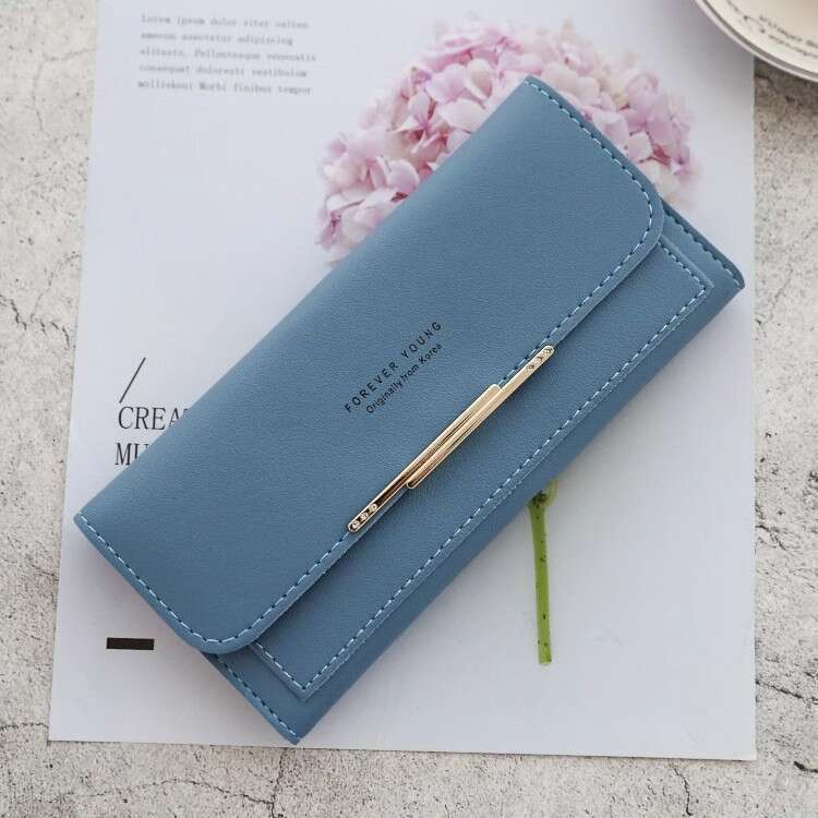 Women's Long 2024 New Korean and Japanese Style Large Capacity Multi-Card Slot Fashion Simple Versatile Foldable Clutch Wallet