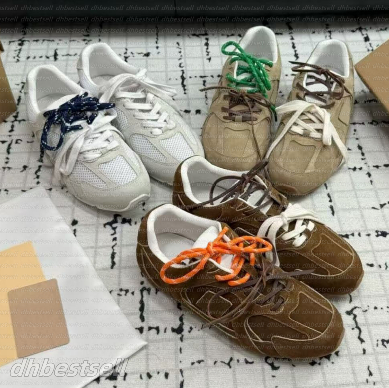 Designer sneakers Canvas Casual Platform shoes suede leather sneakers Low Heel flats Knot Loafers Luxury Women Running irregularity Matte Canvas Running shoes
