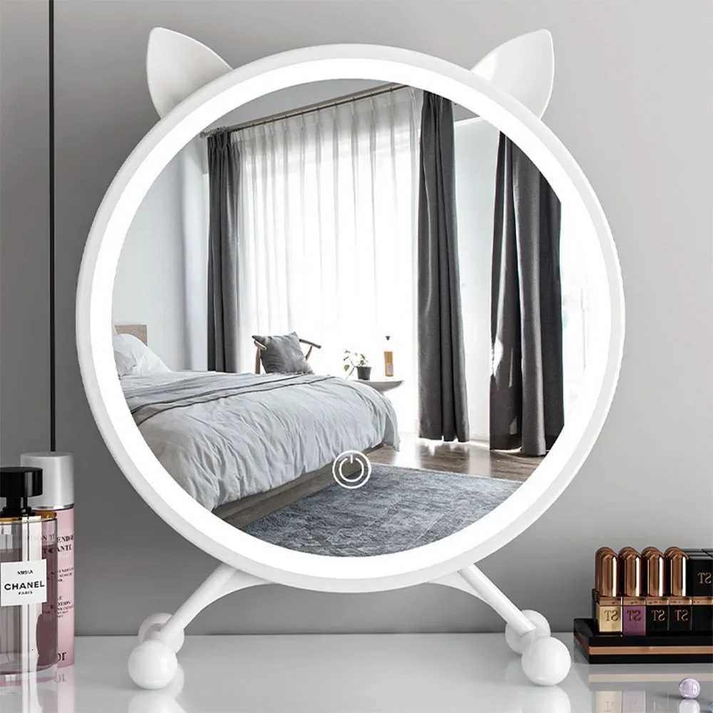 Desk Mirror Aesthetic Makeup Mirror Women Princess Luxury Small Beauty Mirror Modern Home Living Room Decoration Z250807