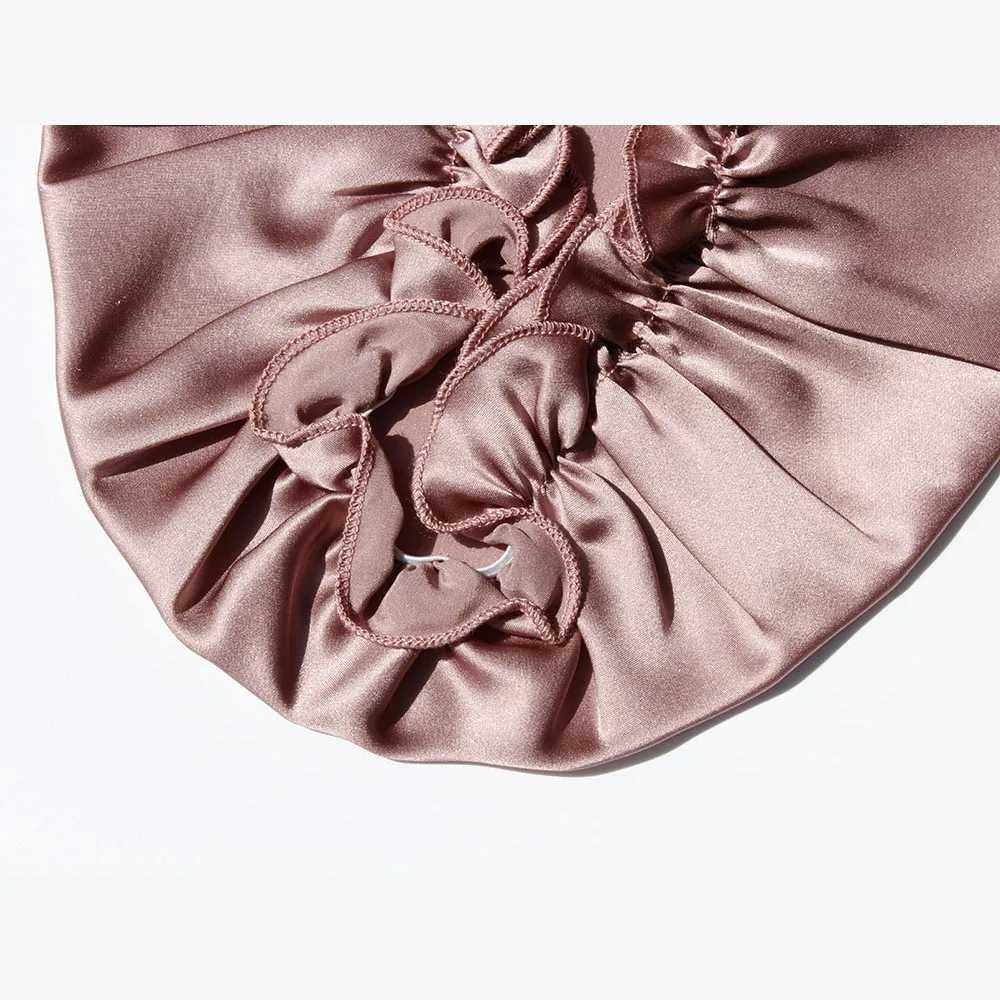Mulberry Silk Night Sleeping Cap Bonnet Hats for Women Hair Wrap with Elastic Band 16 Momme Z250808