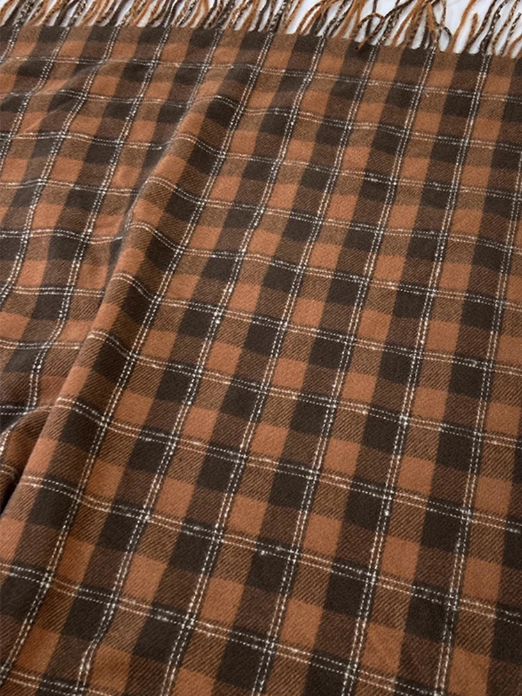 Sweet Vintage Scarf Headscarf Winter Women Ladies Men Preppy Plaid Scarve Soft Pashmina Mujer Male Foulard Wrap Shawl Unisex 250807