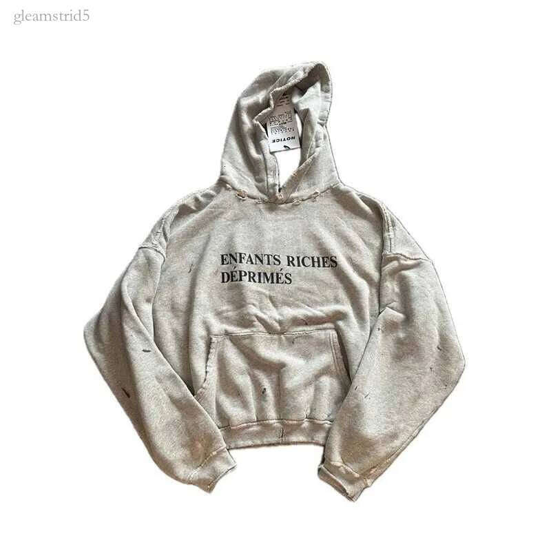enfants riches deprime hoodie erd hoodie Men's Hoodies Sweatshirts Vintage Washed Black Patch Zipper Hoodie Men Women Loose Coats Inside Tags Top Quty 15b