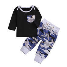 Pudcoco Autumn New Casual 2pcs Baby Boy Clothes Set Newborn Infant Boys Camouflage Top Long Pants Hat Outfits X241228