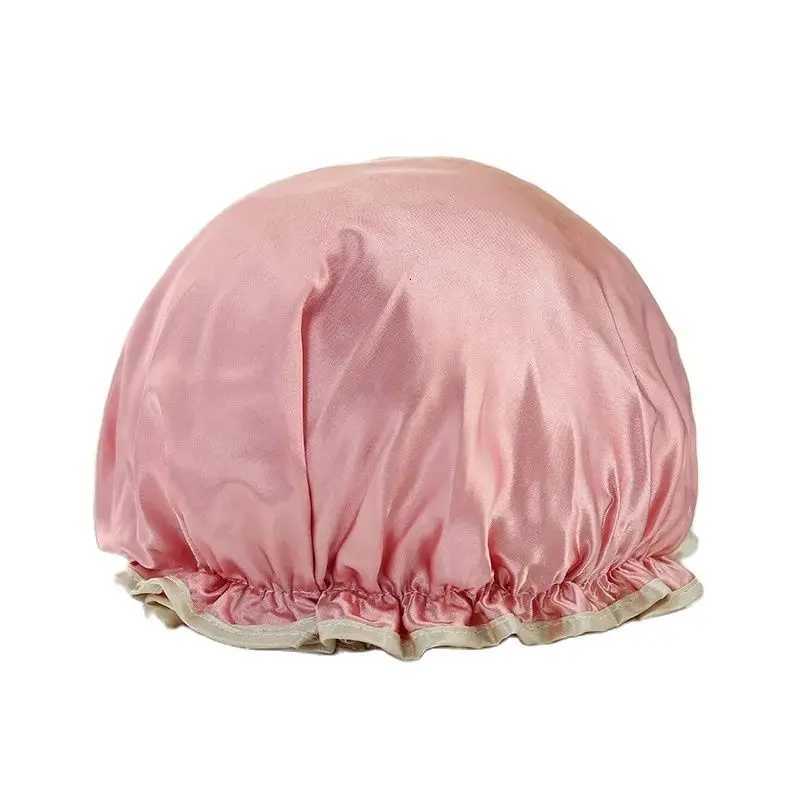 Waterproof Bath Hat Bathroom Shower Hair Cover Women Supplies Shower Cap Adult Shower Bath Bathing Caps Bathroom Accessories Z250808