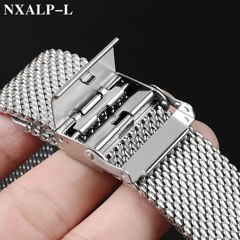 10mm Mesh Milanese Watch Band for Strap Quick Release Stainless Steel Bracelet 18mm 20mm 22mm 24mm 250805