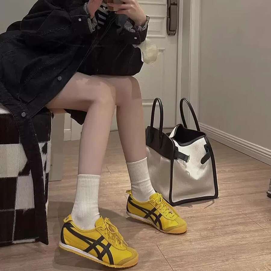 Genuine Leather Version ~ Yellow German Training Shoes 2025 New Spring and Autumn American Style Flat Casual Agan Sneakers for Women