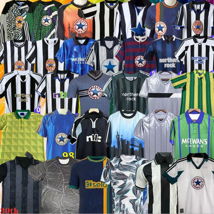 95 96 97 99 00 01 03 05 newcastl e united NUFC SHEARER Retro Soccer Jerseys HAMANN ASPRILLA PINAS 1980 1993 2006 2008 2009 Ginola Football Shirt long sleeves goalkeeper