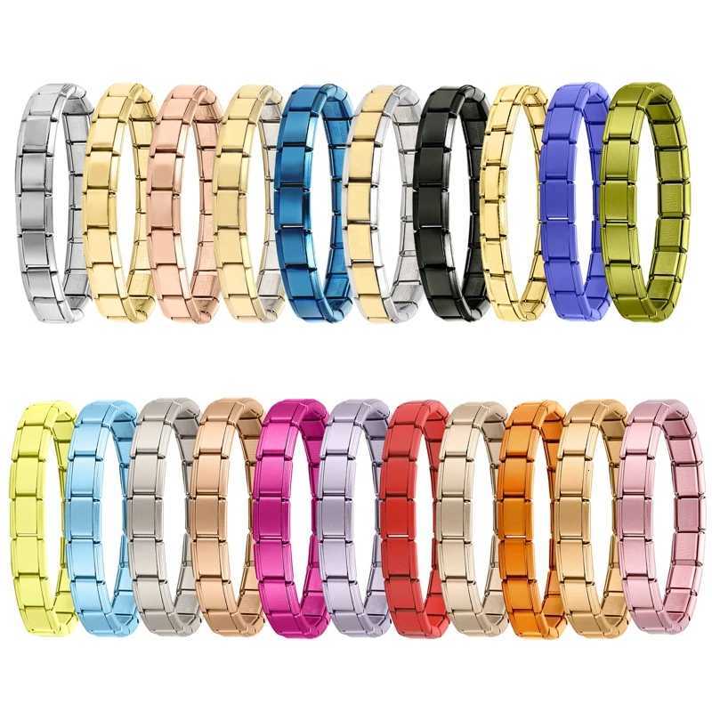 Italian Charm Bracelets DIY Basic Chain Stainless Steel Bangle Versatile Assembled Modules Ideal Gift 9mm Universal Dropshipping Z250808