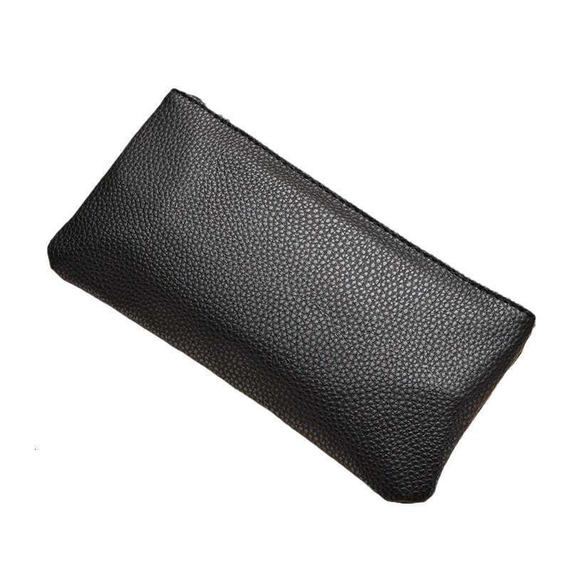 New Simple Long Leather Zipper Wallet for Men and Women, Fashionable Large Capacity Clutch, Multifunctional Casual Card Holder