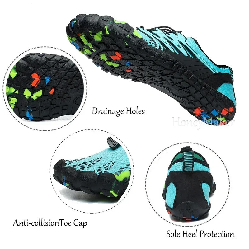 Unisex Wading Shoes Quick-Dry Aqua Shoes Drainage Water Shoes Beach Sports Swim Sandals Yoga Barefoot Diving Surfing Sneakers 250730