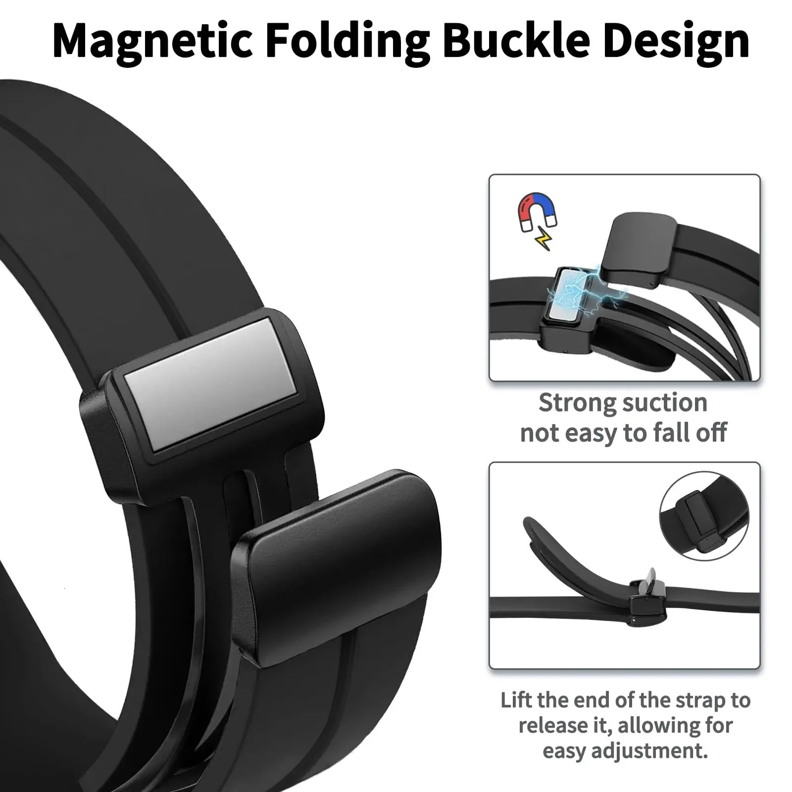 20mm 22mm Strap For Galaxy watch 645 proclassicgear s3active 2 Sport Silicone Magnetic Buckle GT 2e 3 band 250805