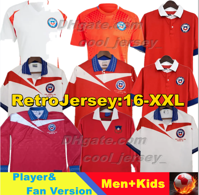 2024 2025 chile soccer jerseys 1982 1998 Retro home away vintage football shirt 82 98 14 16 17 23 24 25 Uniform SALAS ZAMORANO VIDAL ALEXIS M.GONZALEZ long