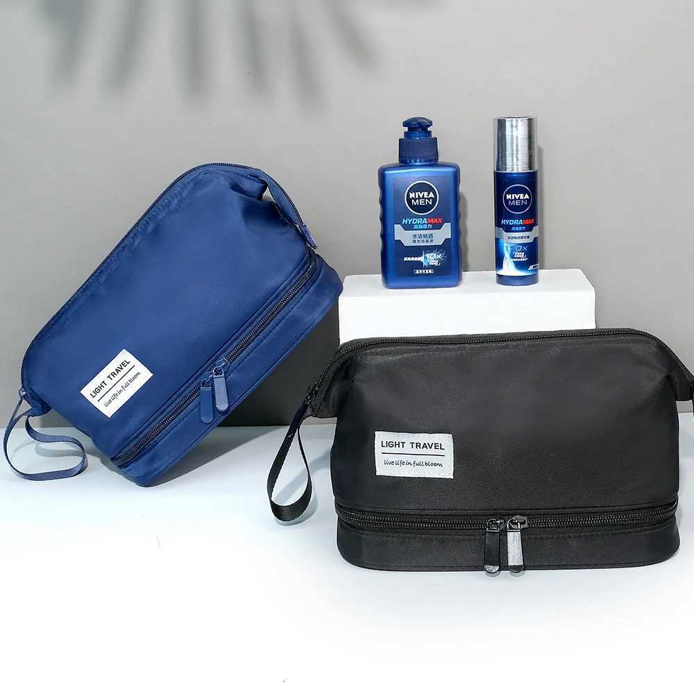 Travel Portable Cosmetic B Bag Large Capacity Double Layer Waterproof Makeup Pouch Waterproof Storage Bag Toiletries Organizer Y250808