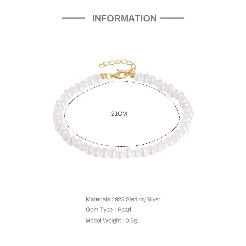 925 Sterling Silver Bracelet with White Baroque Pearl for Women High Quality Adjustable Vintage Female Wedding Jewelry Z250807