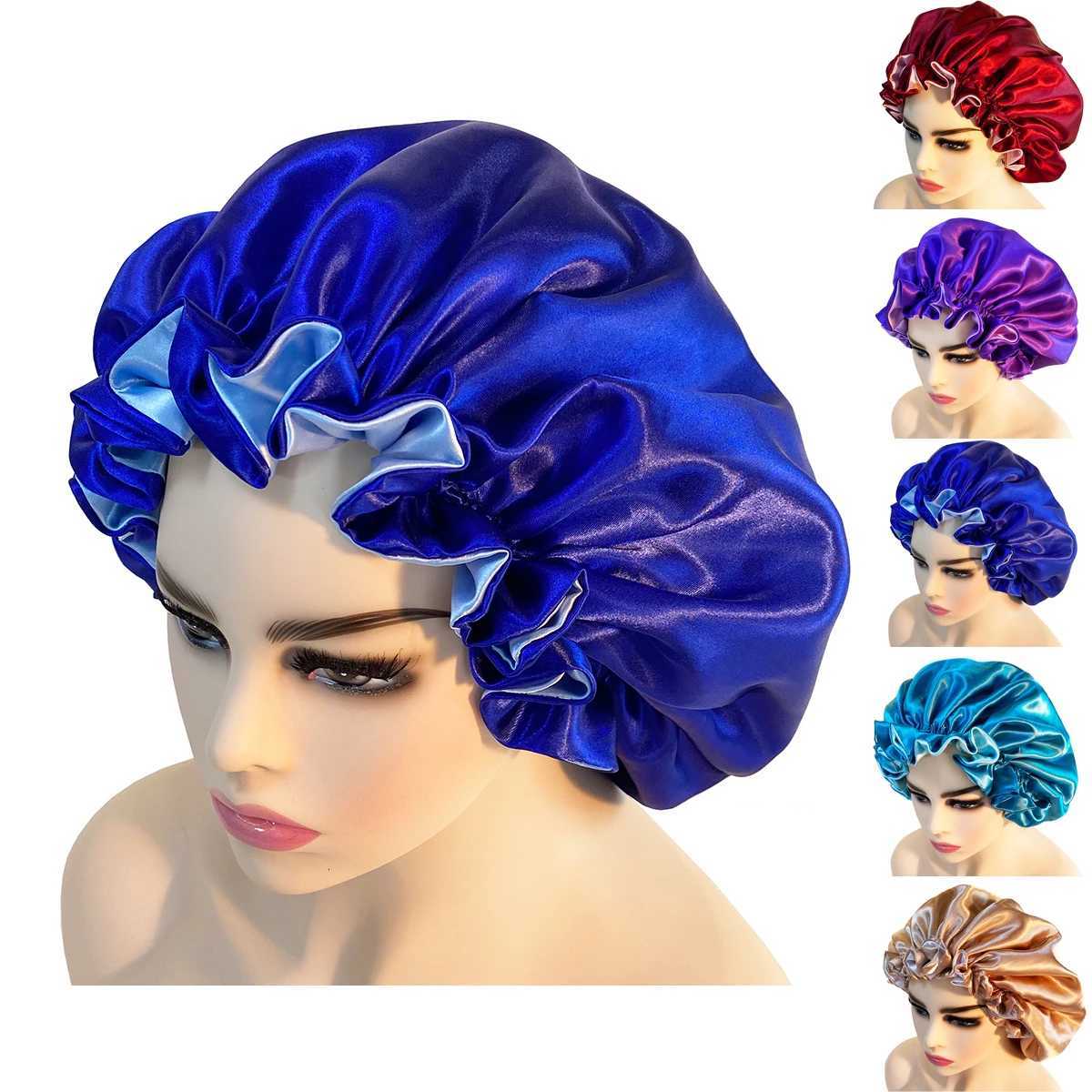 Silk Hair Bonnet for Sleeping Satin Bonnet for Natural Hair Silk Hair Wrap Satin Bonnet Cap Night Sleep Hat Z250808