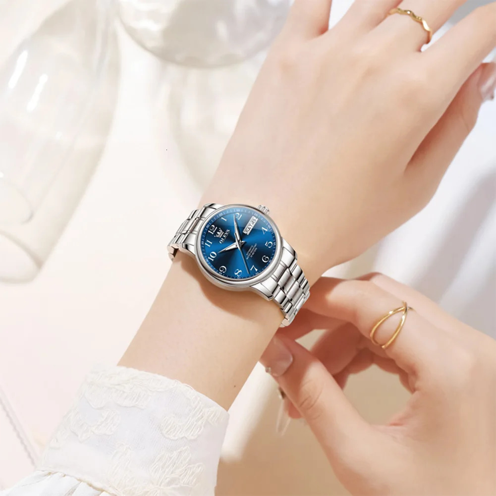 OLEVS High Quality Watch for Woman Waterproof Stainless Steel Automatic Mechanical Ladies Watch Elegant Womens Watches 250807